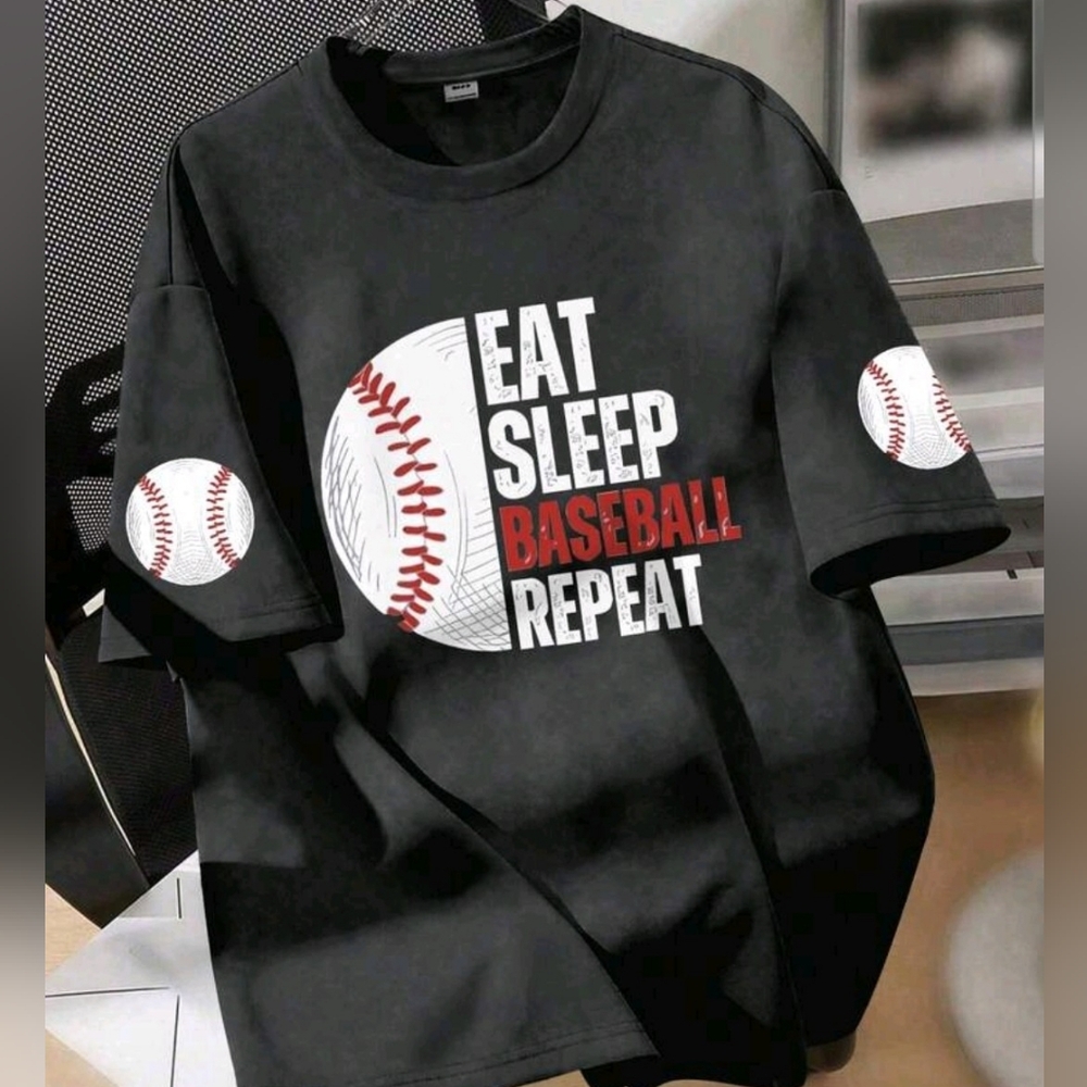 🚨Graphic Tee Eat Sleep Baseball Repeat